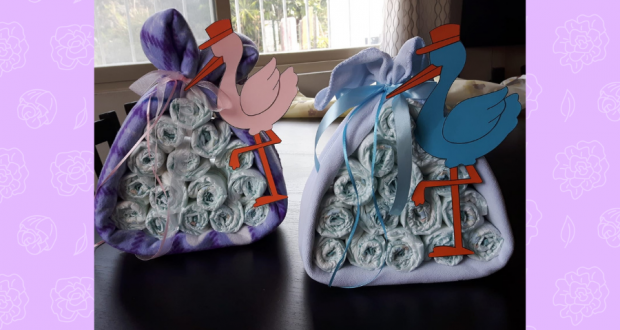 Torta di pannolini fagotto