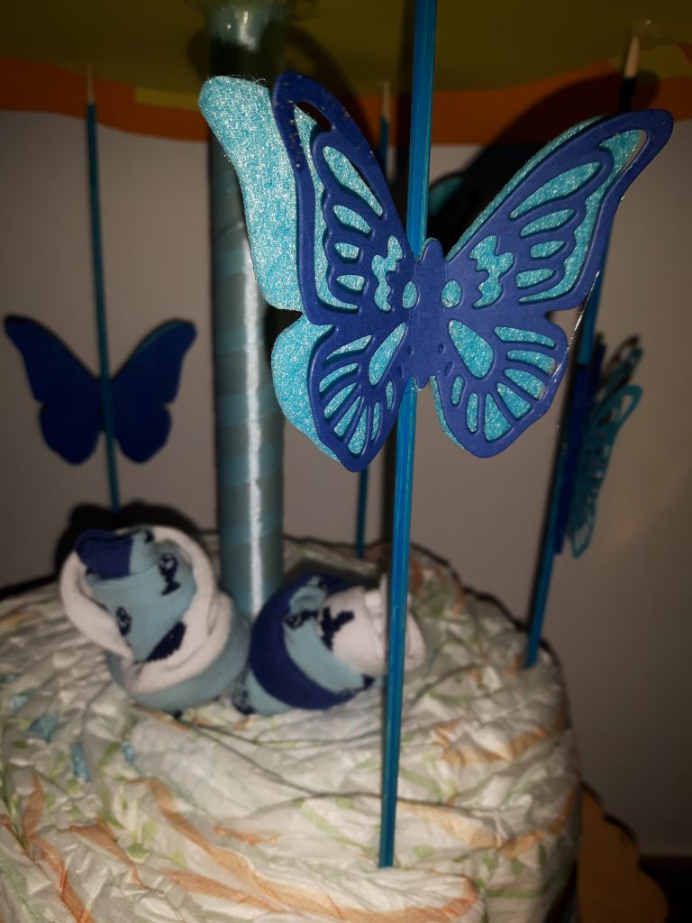 torta di pannolini carillon