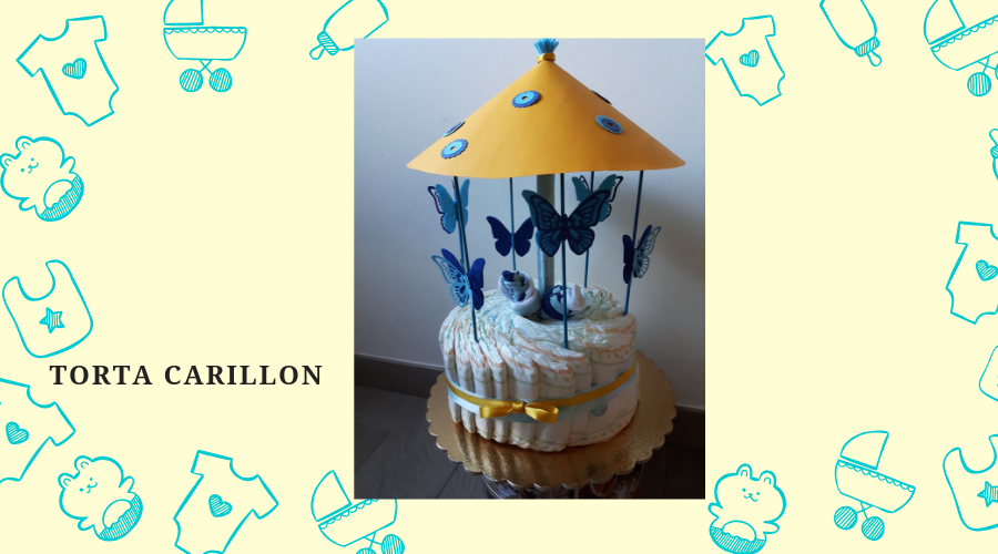 torta di pannolini carillon