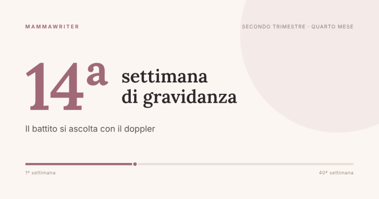 Quattordicesima settimana di gravidanza, il battito si ascolta con il doppler