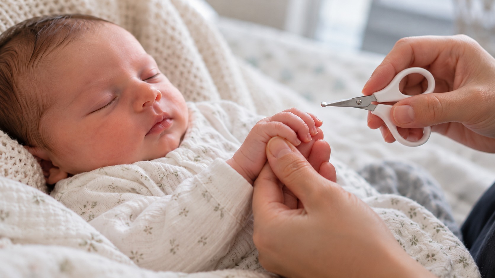 tagliare unghie del neonato